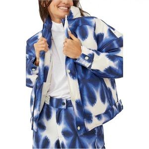 FP Movement Bunny Slope Printed Puffer Jacket Blue Size M